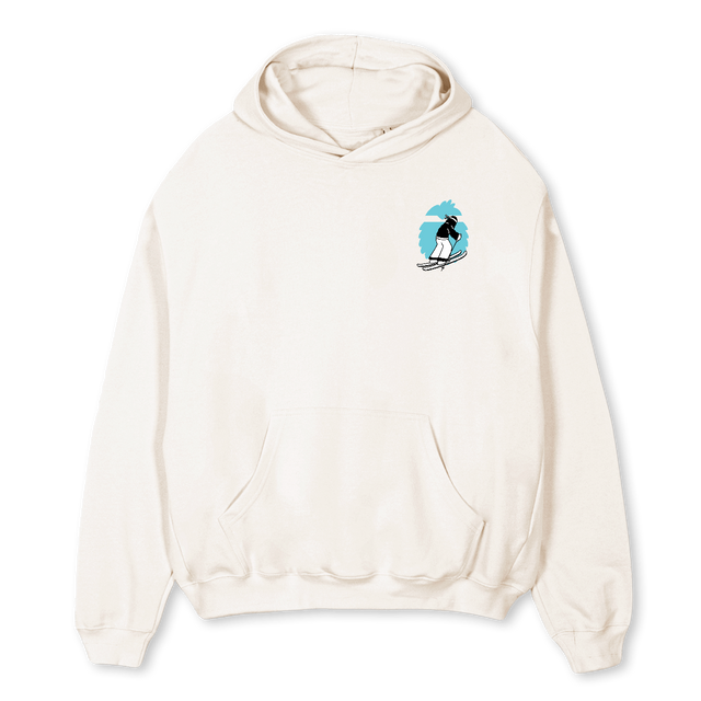 BFKSKI Vintage White Oversized Hoodie.
