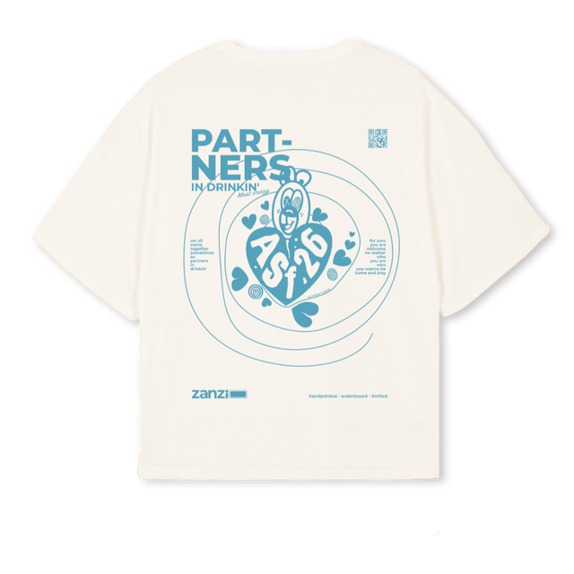 ZANZIASF Vintage White Oversized Boxy Tee.