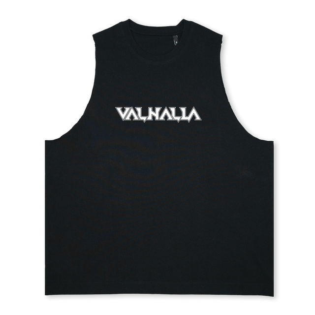 VALHALLATWO Deep Black Oversized Vest.