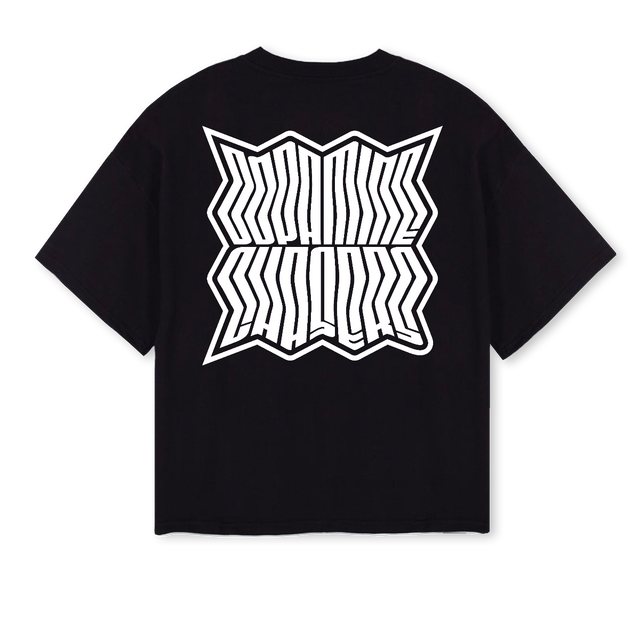 DCDS MUSTER ZWEI Black Oversized Boxy Tee.