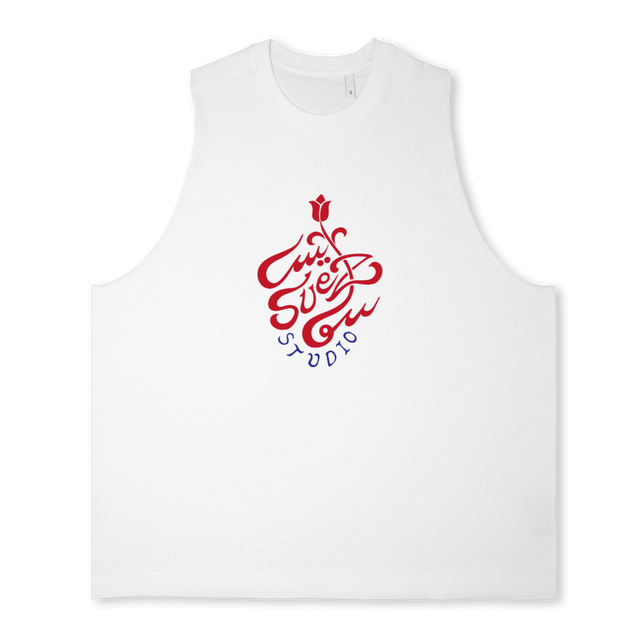 FLOWERTANK Bright white Oversized Vest.