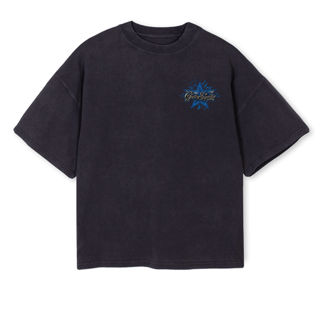 GHETTO Vintage Black Oversized Boxy Tee.