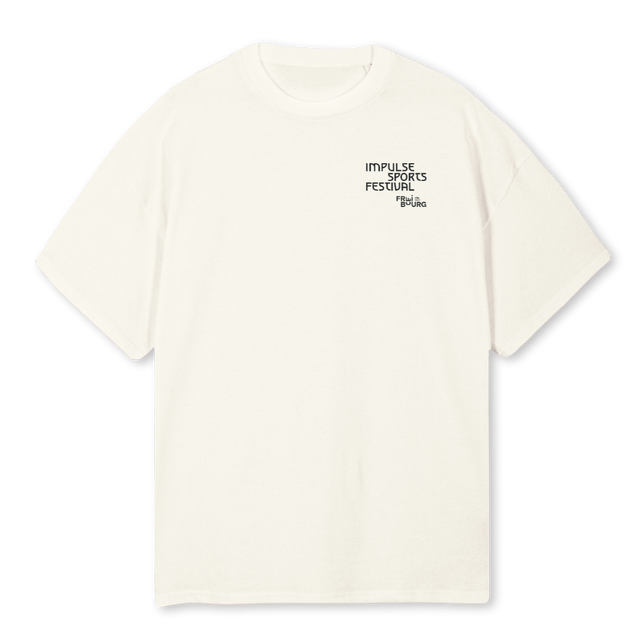 IMPULSE FESTIVAL Cream Oversized Tee.