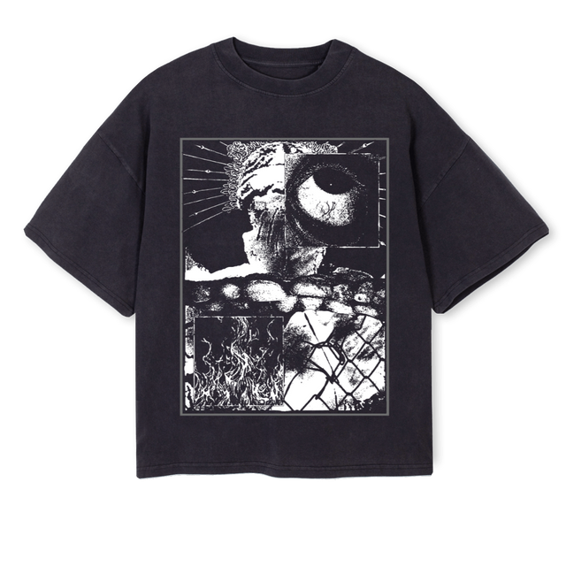 REMEMBRTEE Vintage Black Oversized Boxy Tee.