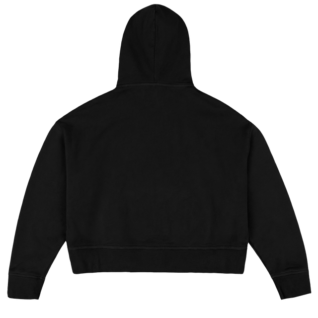 HOODINUOFNUN Black Oversized Boxy Hoodie.