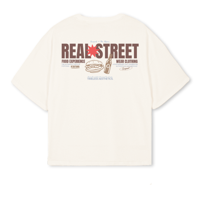 MRBIFANA  Vintage White Oversized Boxy Tee.