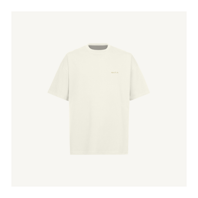 matia one stitch Vintage White Oversized Tee.