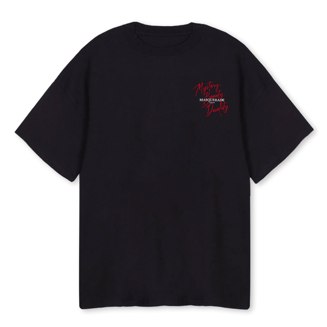 SHADOW BLOOM Black Oversized Tee.