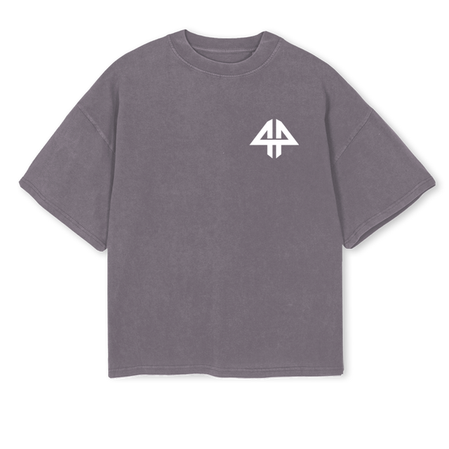 FFMONOGRAM Pigment Grey Oversized Boxy Tee.