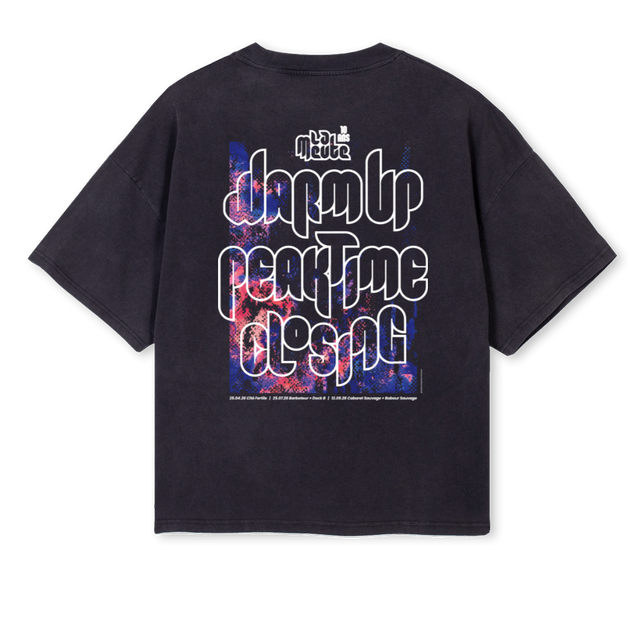 LMBIRTHDAY Vintage Black Oversized Boxy Tee.