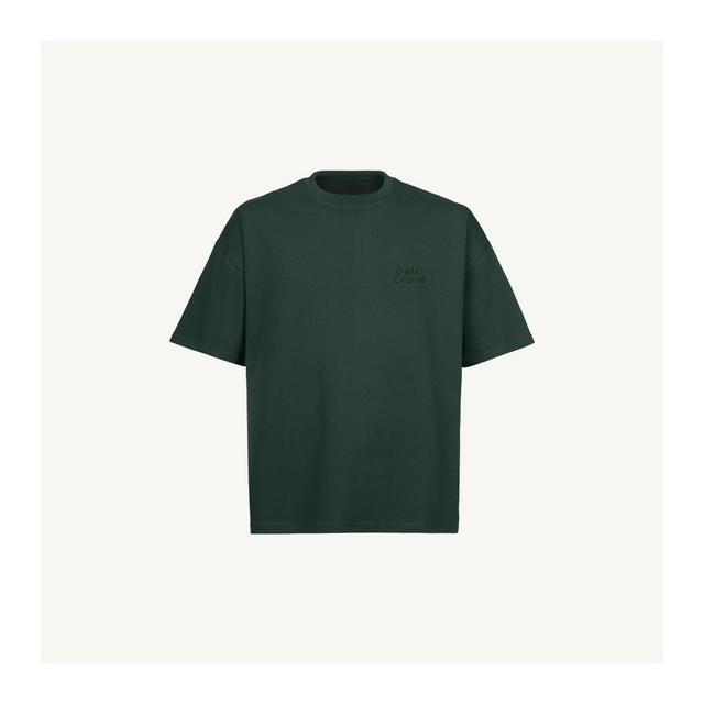 classic-logo Wild Green Oversized Boxy Tee.