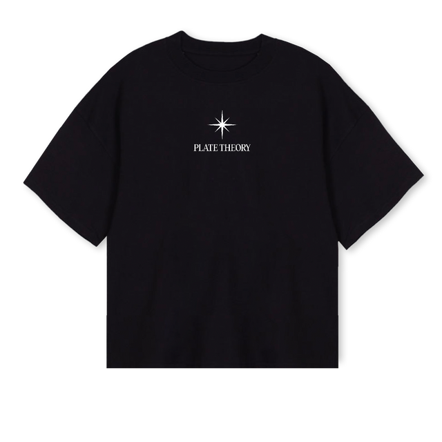 CELESTIALCYCLES Black Oversized Boxy Tee.
