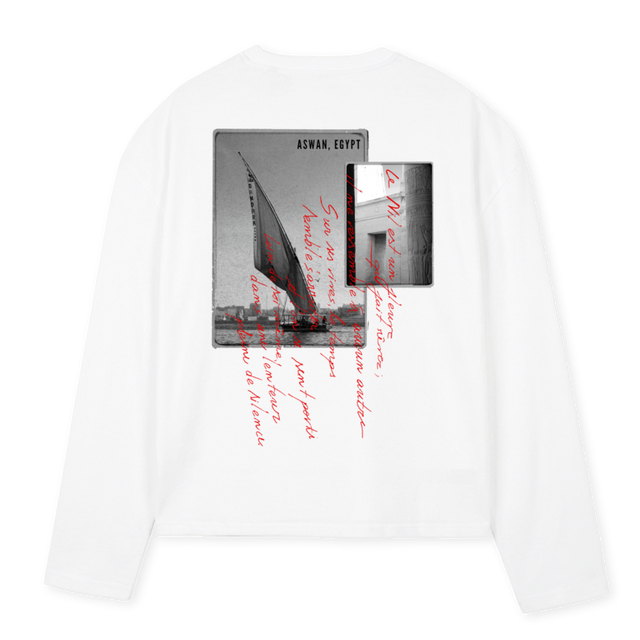 ASWANLSW White Oversized Boxy LS Tee.