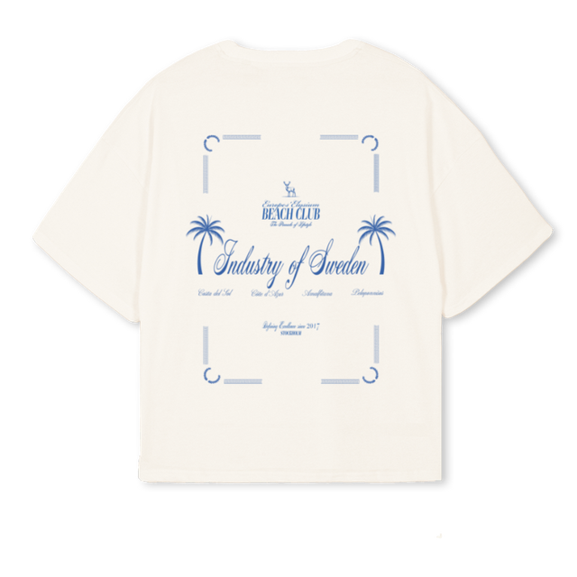 BEACHCLUB Vintage White Oversized Boxy Tee.