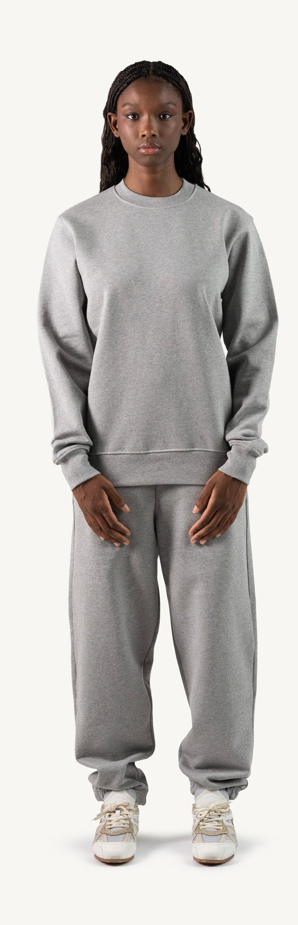 Grey Marl Regular Crewneck Sweater.