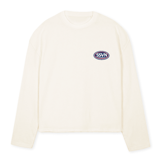 SSVNLS Vintage White Oversized Boxy LS Tee.