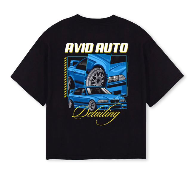 FINAL AVID Black Oversized Boxy Tee.