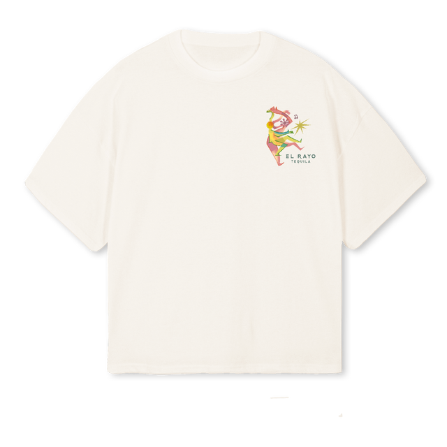 WOHTEE Vintage White Oversized Boxy Tee.