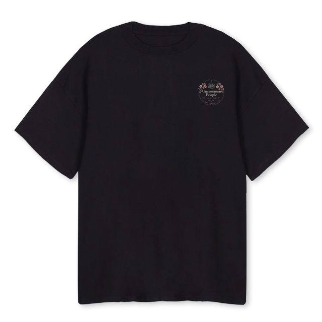 UP CHRY  Black Oversized Tee.