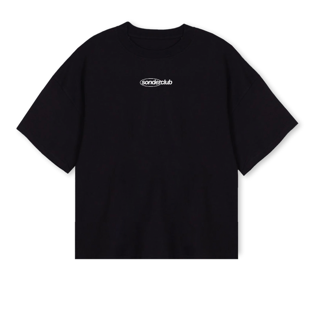 SONDERBLACK Black Oversized Boxy Tee.