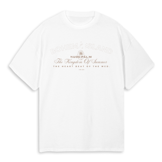 LIGHTWEIGHTBOHEME White Oversized Tee.