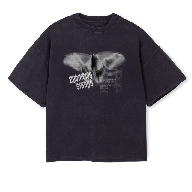 LATS NKTBTF Vintage Black Oversized Boxy Tee.