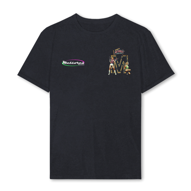 OASISPUNCHED Vintage Black Regular Tee.