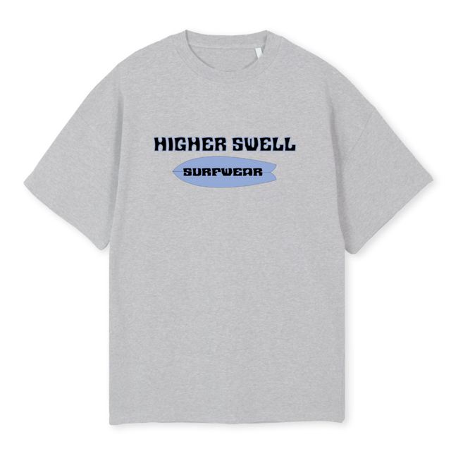 HS SURFWEAR Light Grey Marl Oversized Tee.