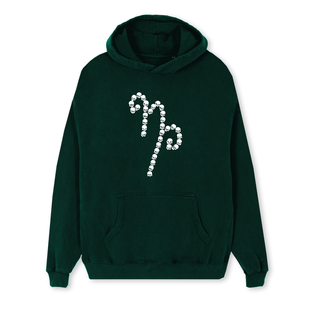 SKL CRL NP WHTBLK Wild Green Regular Hoodie.