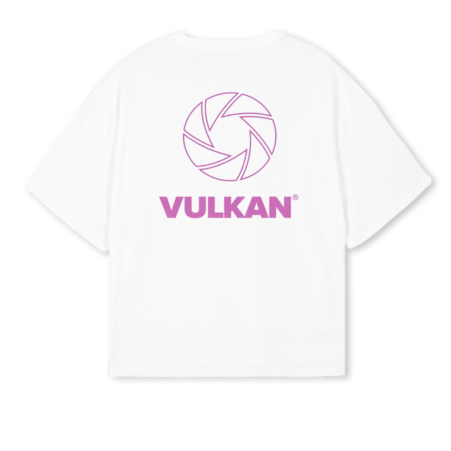 VULKANICONOPTICWHITE White Oversized Boxy Tee.