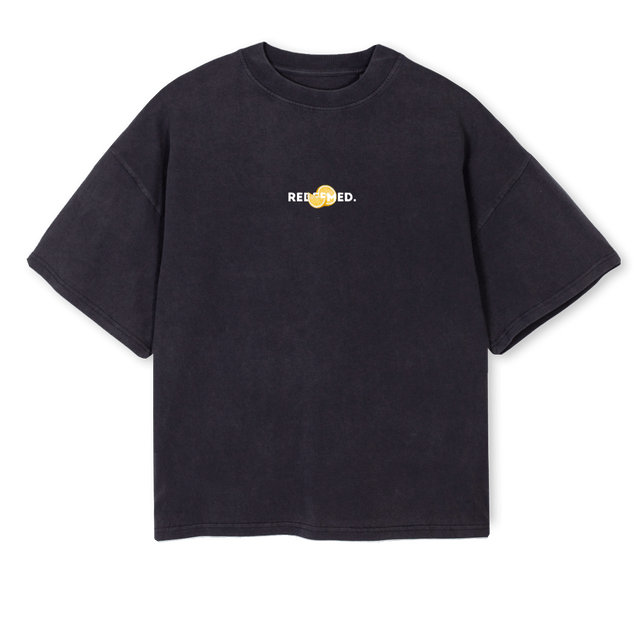 FOTSLEMONBLACK Vintage Black Oversized Boxy Tee.