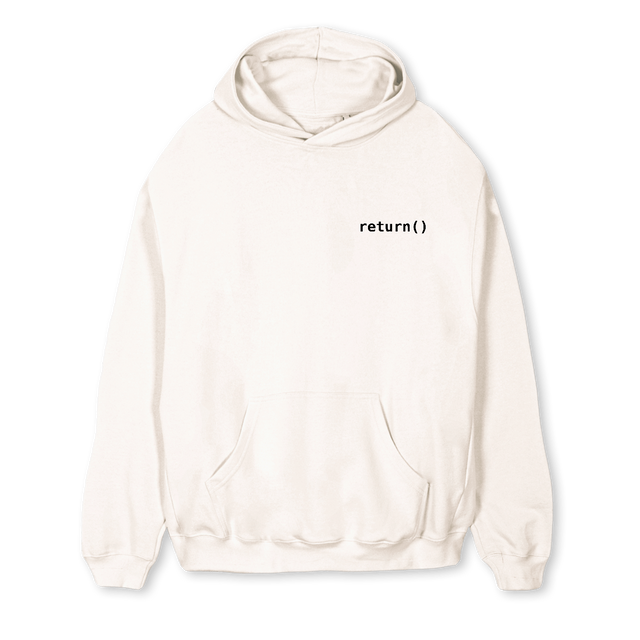 WHITEHOODIE Vintage White Regular Hoodie.