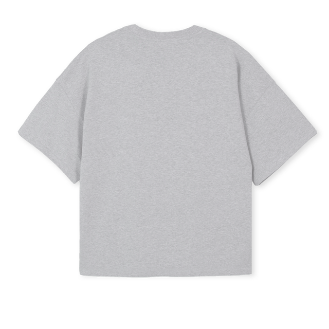YELLOWSTONEGREY Light Grey Marl Oversized Boxy Tee.