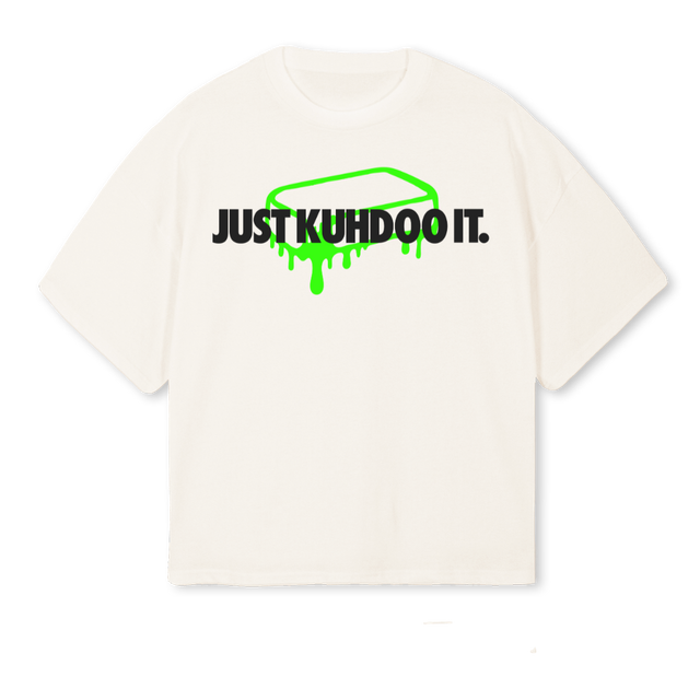 JKIBG Vintage White Oversized Boxy Tee.