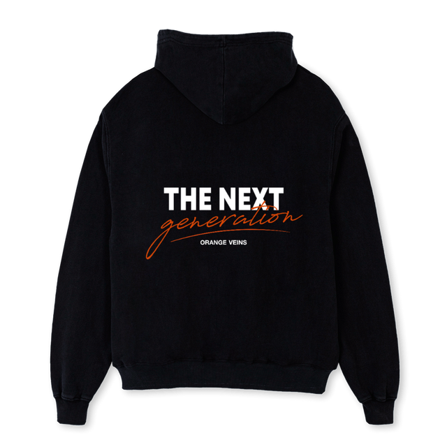 OVLIMITEDTWO Black Oversized Zipped Hoodie.