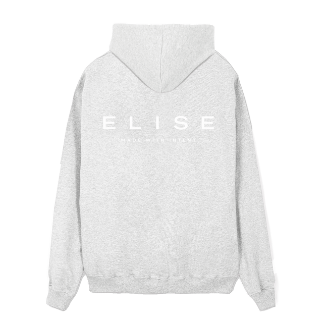 LGREYZIP Light Grey Marl Regular Zipped Hoodie.
