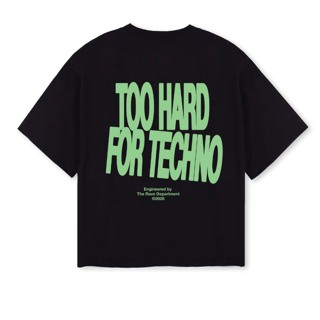 TOOHARD Black Oversized Boxy Tee.