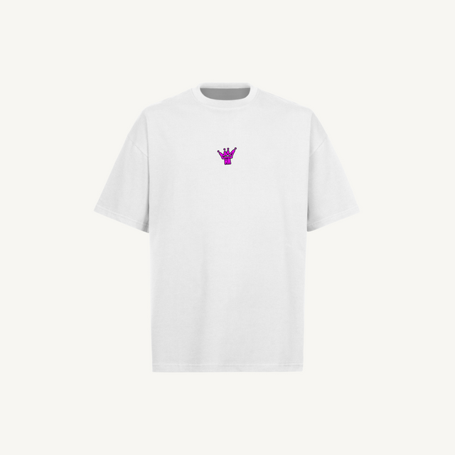 Kings Queens crown White Oversized Tee.