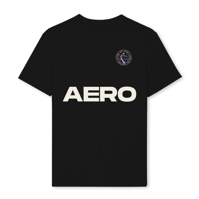 AERO BLKGRADIENT Black Regular Tee.