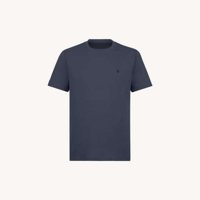 2.VERDI-BLU-BASICLOG Navy blue Regular Tee.