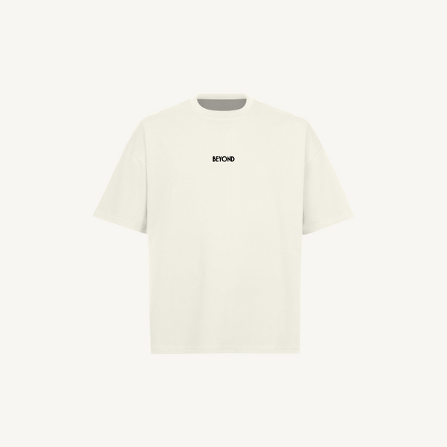 Sample 1 Vintage White Oversized Boxy Tee.