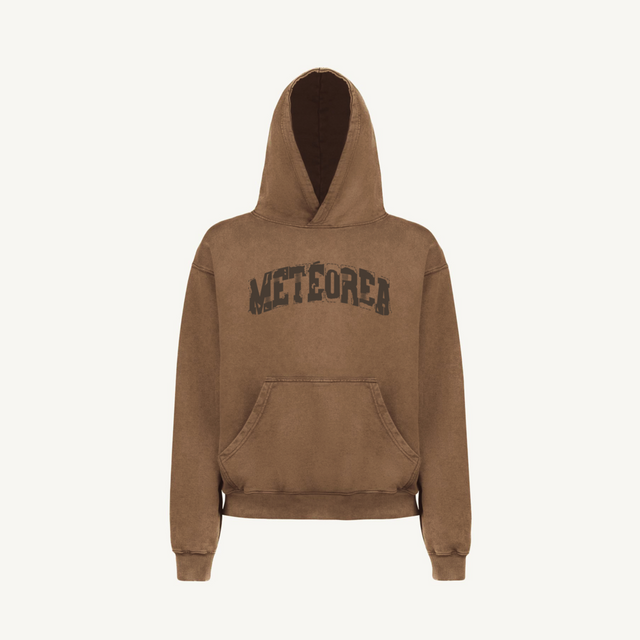 destroyed Vintage Tan Oversized Hoodie.