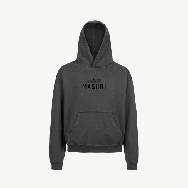 Name & logo Vintage Black Oversized Hoodie.