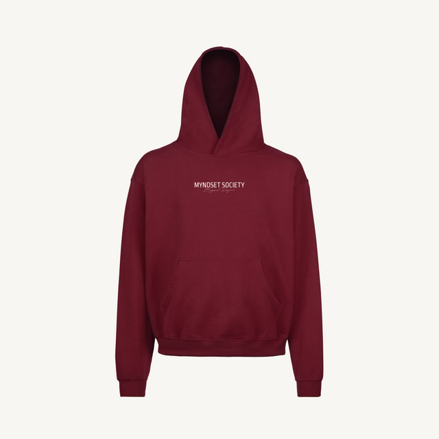 BGMS Burgundy Oversized Hoodie.