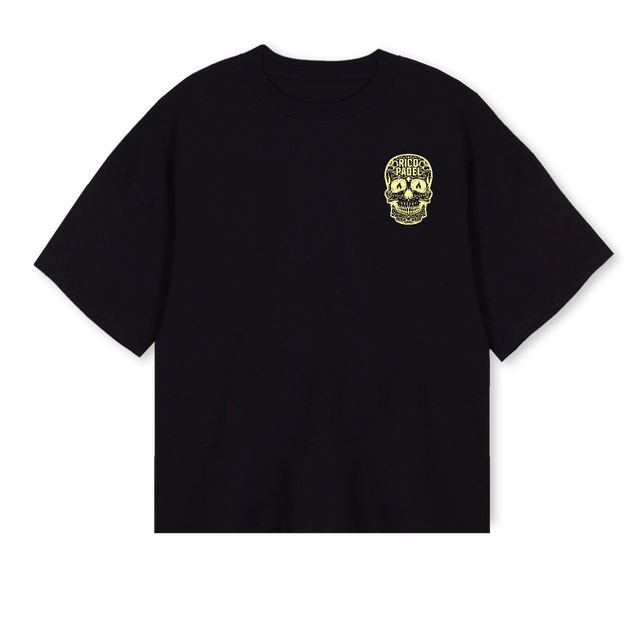 BONE RICOPADEL Black Oversized Boxy Tee.