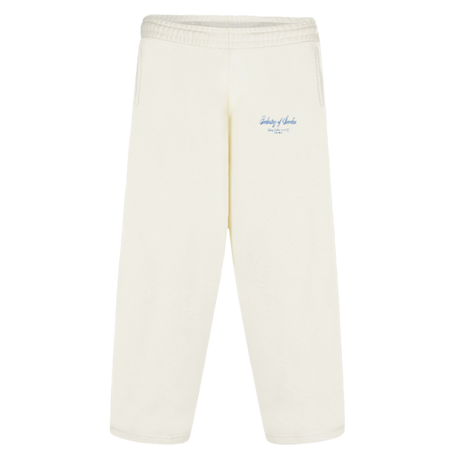BEACHCLUB Vintage White Straight-Leg Baggy Sweatpants.