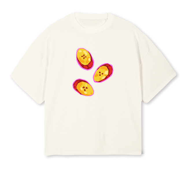 CMPI Cream Oversized Boxy Tee.