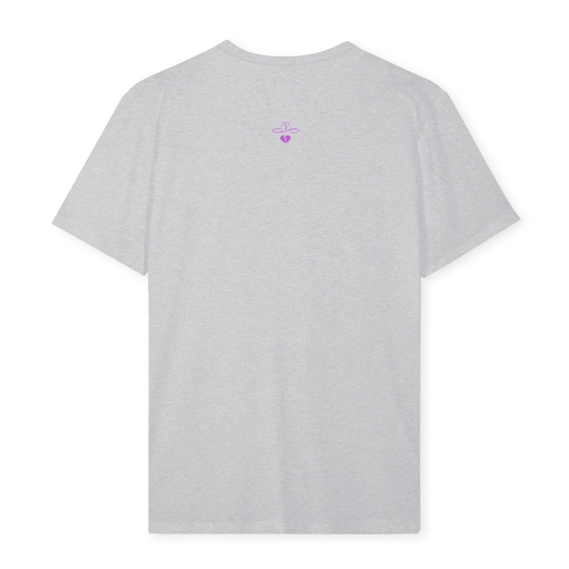 HEARTBREAKER Light Grey Marl Regular Tee.
