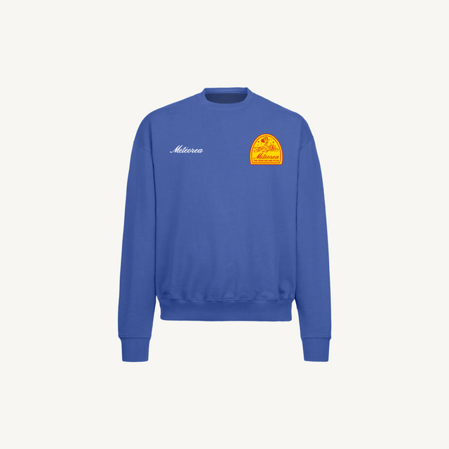 STARSBELONGTOUS Cobalt Blue Oversized Crewneck Sweater.