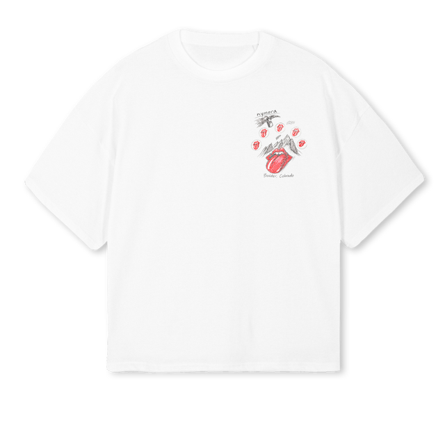 Q White Oversized Boxy Tee.
